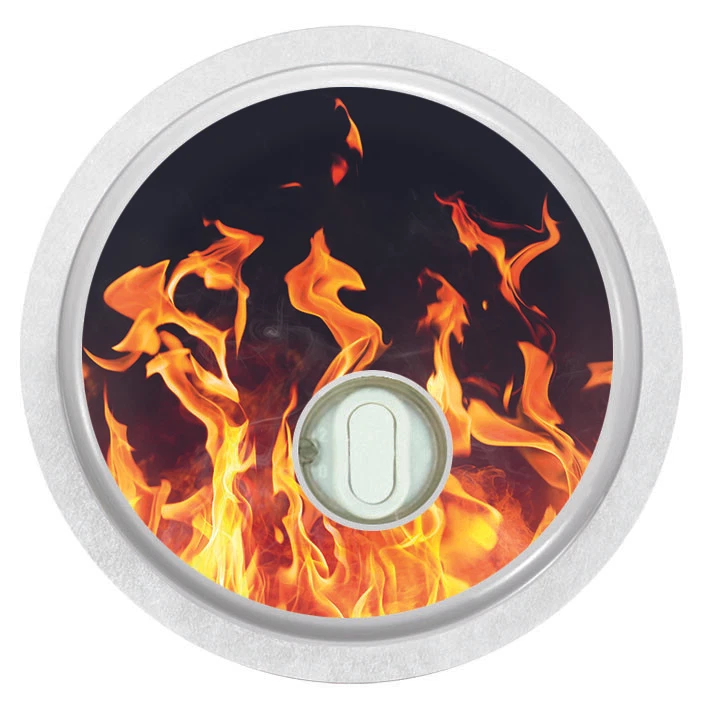 Aufkleber Sticker für FreeStyle Libre 3 Sensor 2x Flammen myDili Diabetes