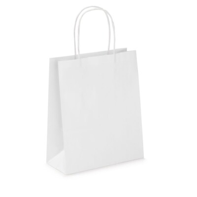 10 helle Papiertüten Partytaschen Geschenktüte mit Griffen Geburtstag Beutetasche Baby Dusche