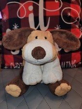 Ty Pluffies Whiffer Plush Puppy Dog Brown Tan White 9" Lovey 2002