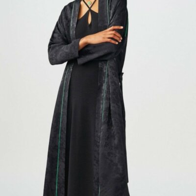 Maje Black Vasita Jacquard Long Kimono Jacket sz S