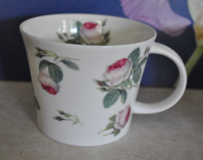 NEW Roy Kirkham  Chintz Redoute ROSE Tea Coffee Mug Fine Bone China England