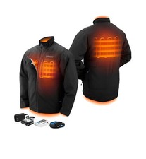 HART 20-Volt Heated Jacket Kit Black W/ Batt  Charg Men's M Medium