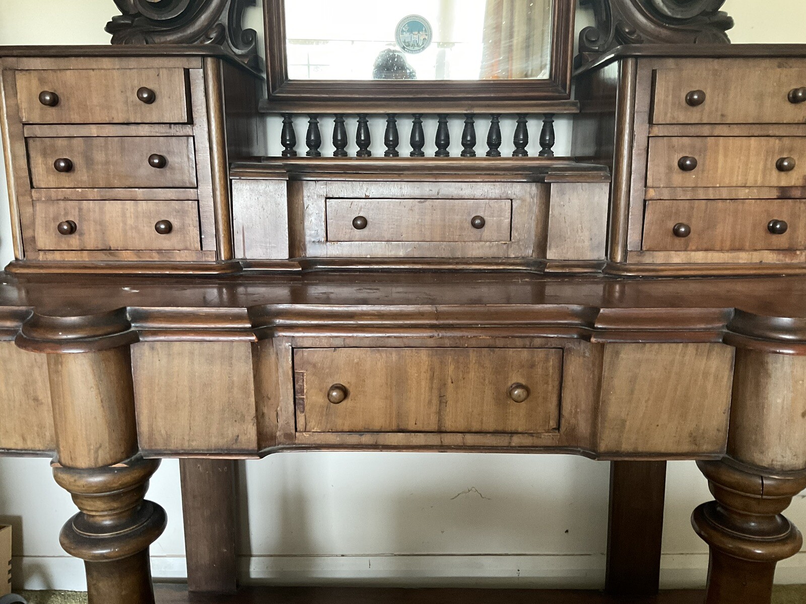 Antique Solid Wood Dressing Table eBay