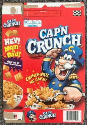 EMPTY Cap'n Crunch Dollar General Exclusive Mini Cereal Box Quaker FLAT 2017