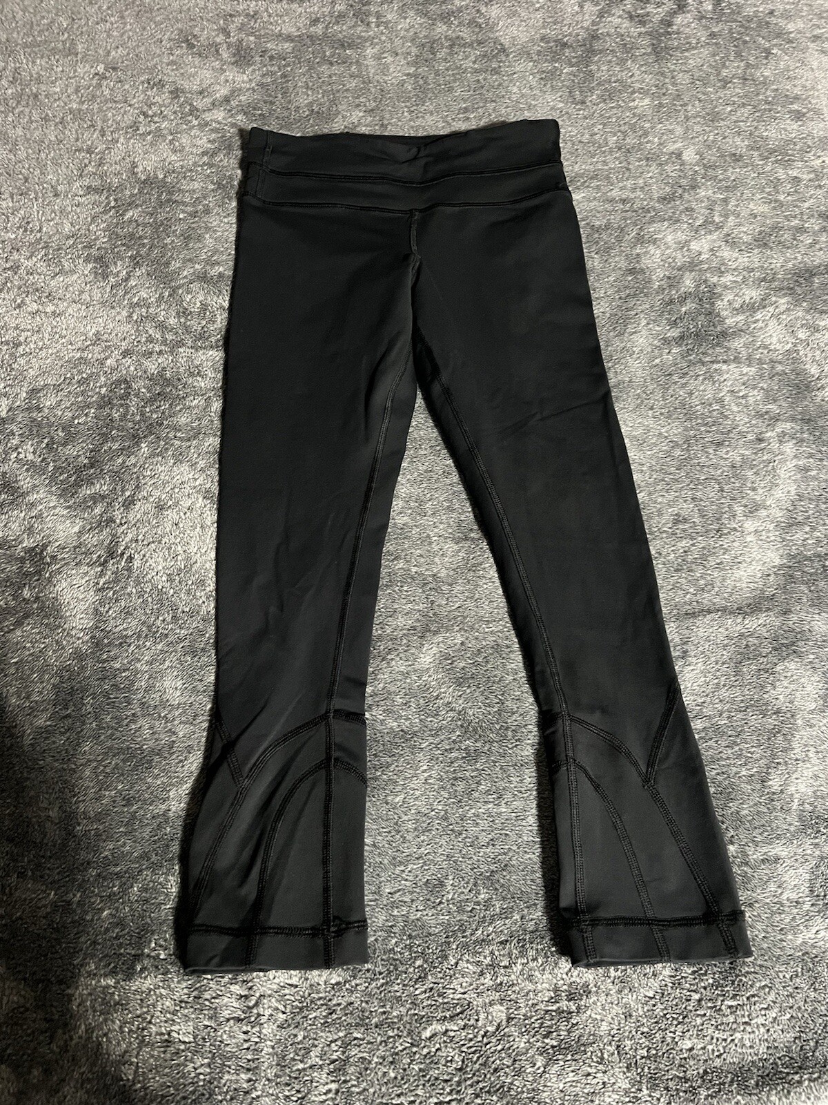 Lululemon Pace Rival Crop Solid Black 2 Leggings … - image 1