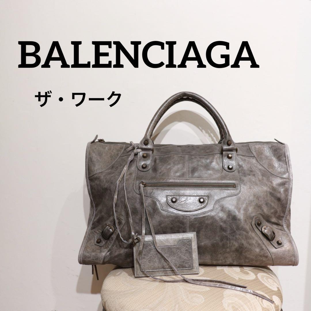 BALENCIAGA 132110 The Work Handbag Tote Bag Leather Boston BALENCIAGA 132110 The Work Handbag Tote Bag Leather Boston