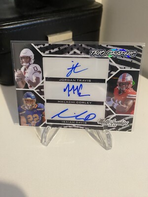 2024 Multi Graphics Leaf - Travis/Corley/Davis Triple Auto Zebra Trio-Graphic /4