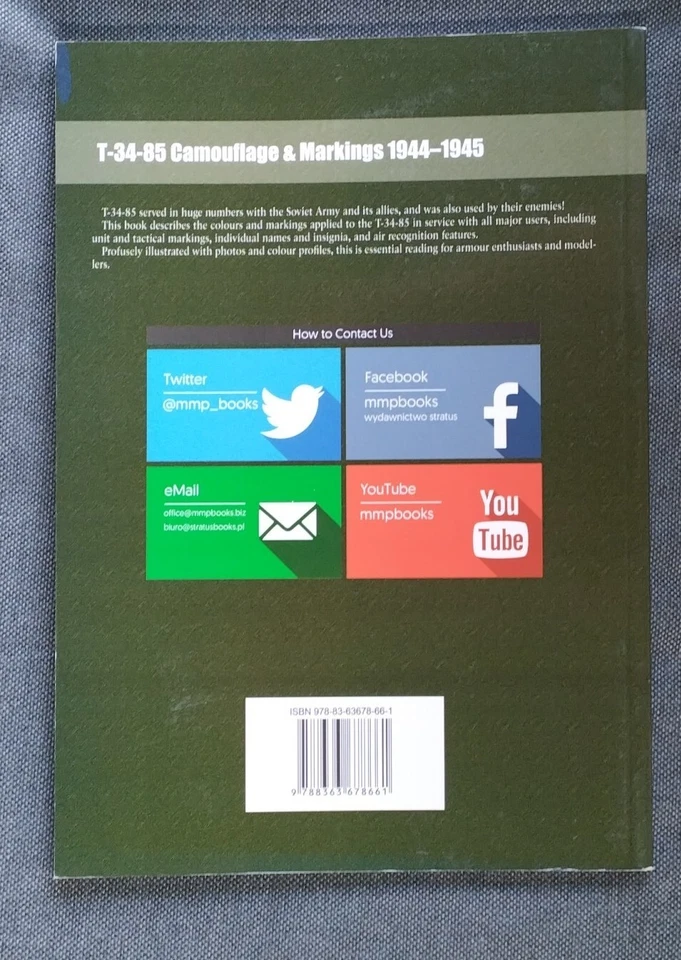 T-34-85  Camouflage & Markings 1944-1945 Mushroom Model Green Series Rare Book  - Image 4 of 4