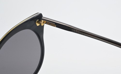 DITA Sonnenbrille Reckless DRX-3037 A T BLK GLD 49 Glanz Schwarz Panto Luxus M - Picture 13 of 13