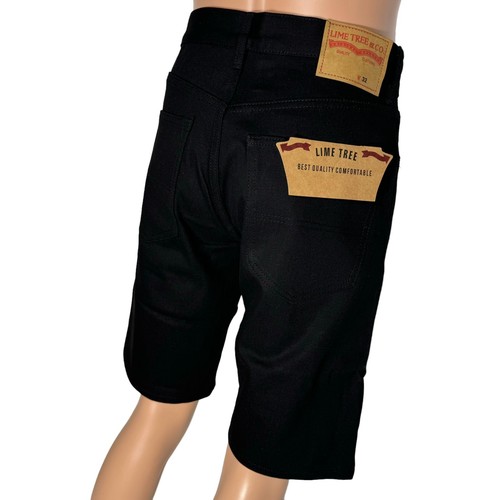 LIME TREE Men’s Denim Jorts - Straight Fit Casual Jean Shorts Size 32-42 - Picture 2 of 19