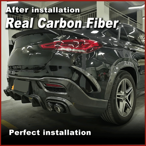 Canards posteriori in carbonio flaps splitter pinne labbro per Benz C167 GLE450 GLE63AMG - Foto 3 di 10