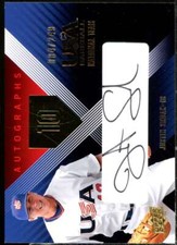 Justin Smoak Rookie Card 2008 USA Baseball National Team Signatures Black #22 