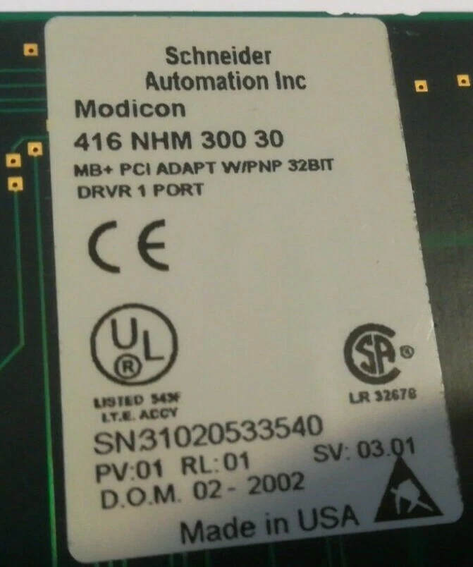 Modicon 416nhm30030 Schneider Automation Modbus Plus - Immagine 3 di 4