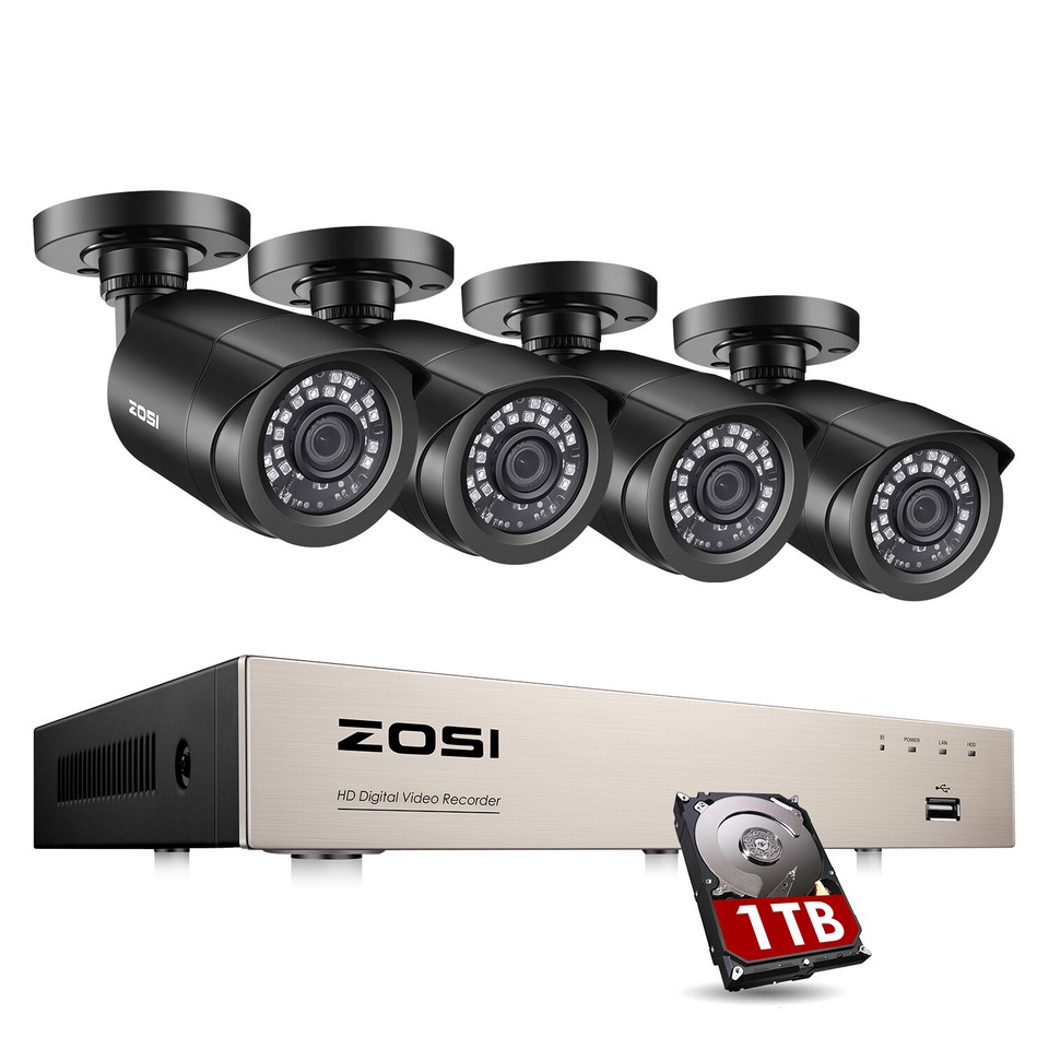 ZOSI 8CH 1080P H.265 DVR Enregistreur Vidéo Numérique, Compatible avec caméra AHD/TVI/CVI/960H