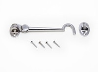 Kantenschraubhaken Und ÖSe 125Mm Riegel Chrom Messing Mit Schrauben 50Er Pack