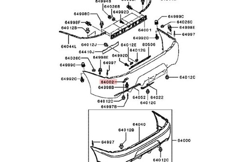 Mitsubishi Rear Bumper Bracket - for LANCER EVOLUTION CT9A ##868101073 - Picture 2 of 2