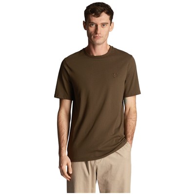 Lyle & Scott maglietta uomo t-shirt dark navy logo tono su tono TS400TON