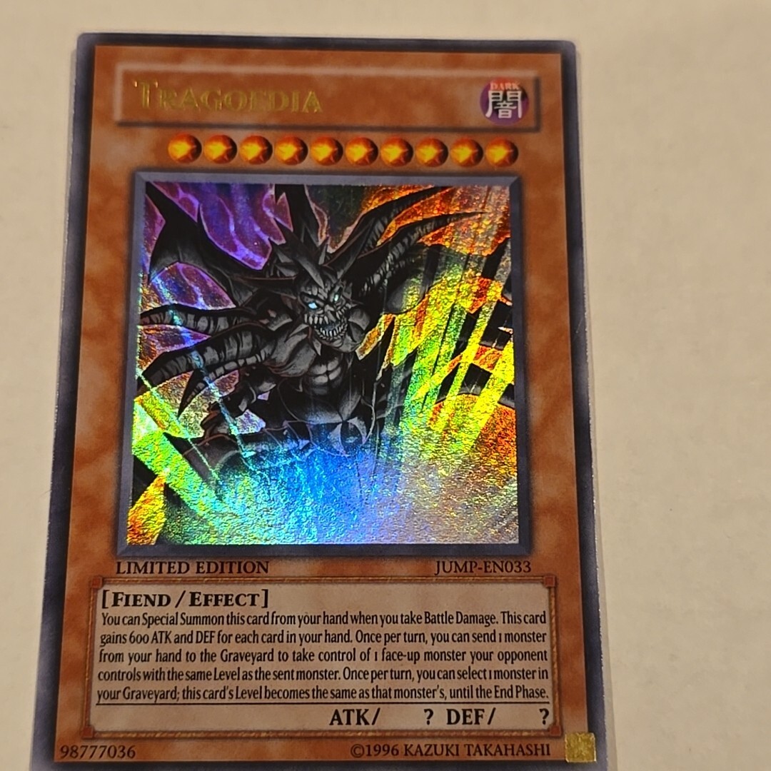 YuGiOh Shonen Jump Ultra Rare Tragoedia JUMP-EN033
