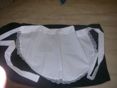 HANDMADE VICTORIAN WAIST APRON - ADULTS 50'S STYLE / FRENCH MAID PINNY - Lace Trimmed