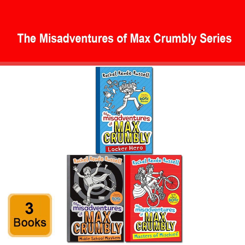 The Misadventures of Max Crumbly Series 3 Books Set by Rachel Renée Russell NEW