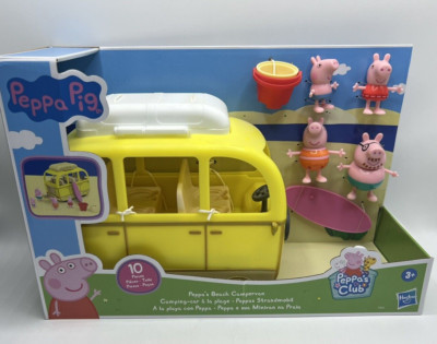 2022 Hasbro Peppa Pig Peppa's Beach Campervan Peppa, George, Mommy & Daddy Pig
