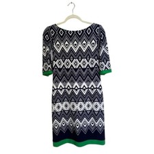 Eliza J Geometric Print Sheath Dress Career Cocktail Party Size 4