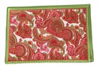 S/4 Pomegranate Inc.Paisley Red & Green Placemats EUC — photo 2
