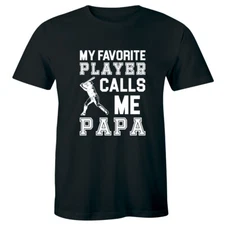 My Favorite Player Calls Me Papa Men's T-Shirt Baseball Sports Tee Gift for Dad