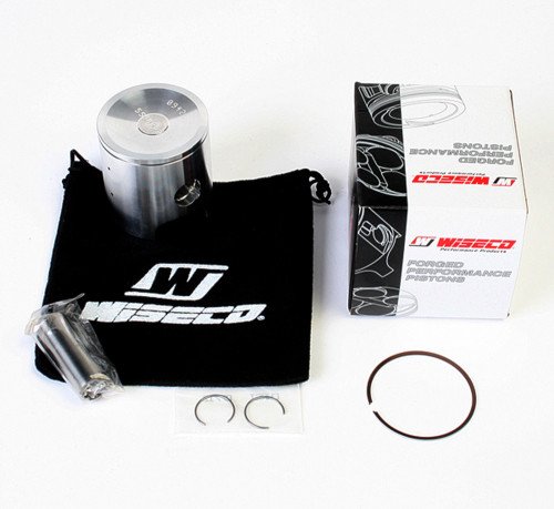 Piston forgé Wiseco Ø 57 mm pour moto cross Kawasaki KX 125 de 1988 et 1989