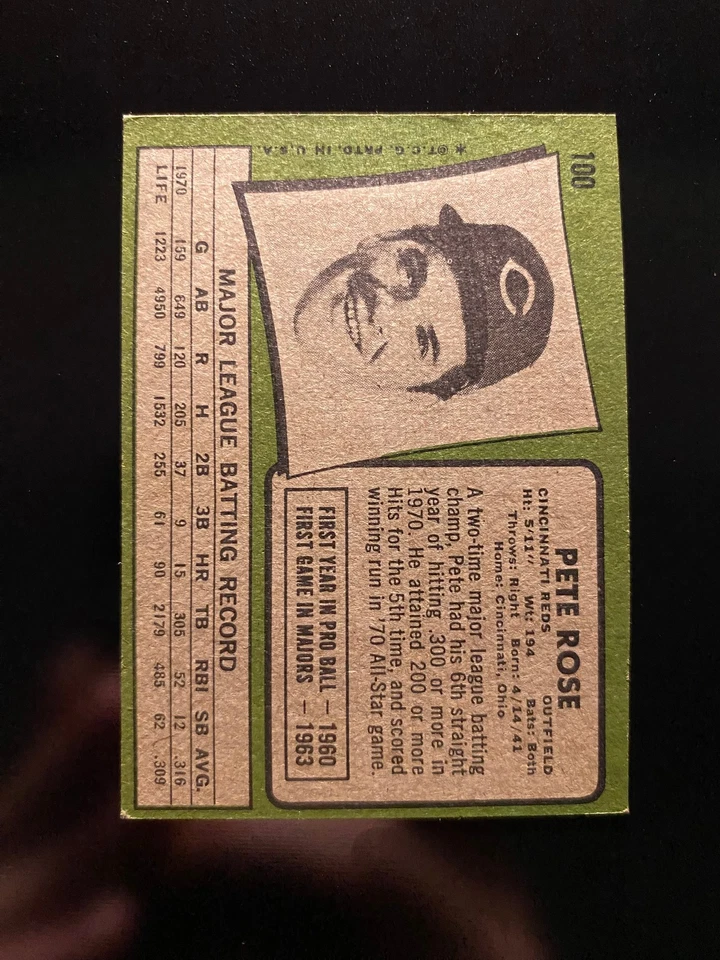 Cincinnati Reds 1971 Topps Team Set! (33 cartas) Rose, Bench, Concepcion RC,+ Foto 3 de 4