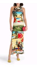 Alice + Olivia Dress Maxi Women Pania Painted Sz 4 Floral Top One Piece