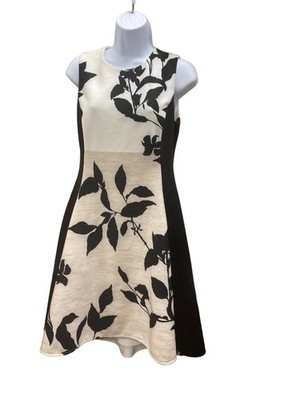 DKYN Women's Black White Dress Above Knee Sleeveless Size 4 SKU 1030