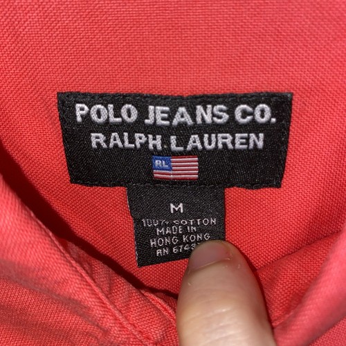 Polo Jeans Co Ralph Lauren Women’s Button Down Shirt Size M Pink - Picture 2 of 6