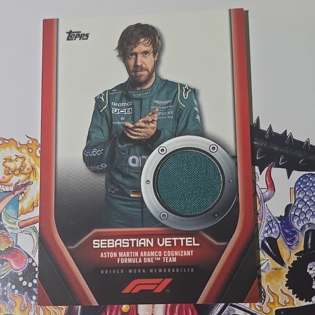 Topps 2022 Formula 1 Racing Sebastian Vettel F1RL-SV Relic Memorabilia Card