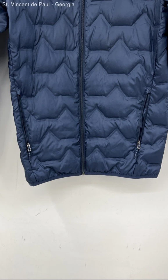 Columbia Navy Quilted Thermal Lined Down Puffer Jacket Men's S Full Zip - Image 3 of 4