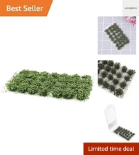 28 Pcs Green Bushy Tufts Lowland Shrubs Tuft Terrain Model Kit Static Scenery...