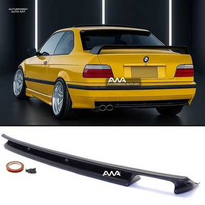 Unbranded Matte Black M3 Style Rear Bumper Diffuser – For BMW E36 3 Series (92-99, Sedan/Coupe/Convertible)