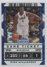 2020 Contenders Draft Picks Game Ticket Green Explosion Zion Williamson #13 17w0