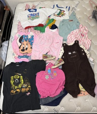 64Pc Vintage Kidswear Collection 70s-90s Graphic Retro Children s Clothing Lot