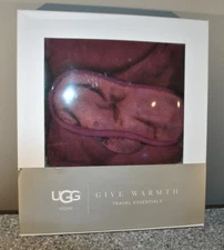 UGG Duffield Travel Set Lonely Hearts Maroon NWT