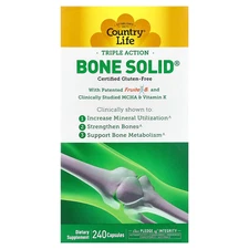 Country Life Bone Solid 240 Capsules Gluten-Free, GMP Quality Assured,