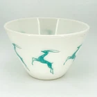 Fire King Gazelle Mixing Bowl 4 Qt Large 9.5" Turquoise Aqua Milk Glass Vintage