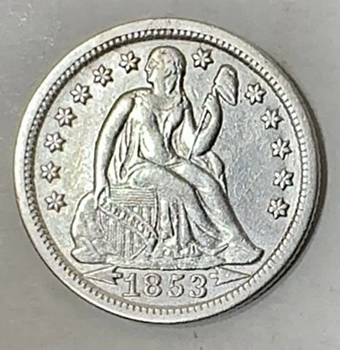 1853 SEATED LIBERTY DIME ARROWS