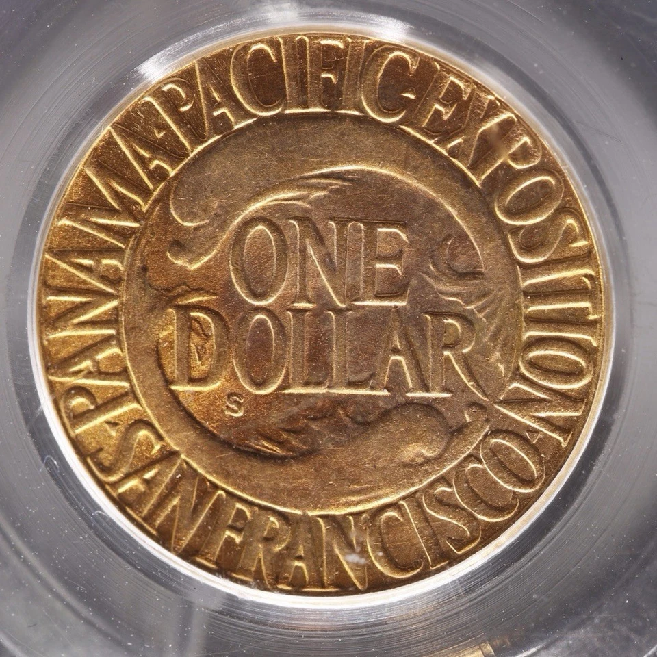1915-S Panama-Pacific Exposition Gold Dollar PCGS MS64 San Francisco - Image 4 of 4