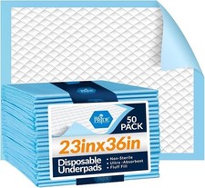 MED PRIDE 50 Disposable Underpads 23'' X 36'' Incontinence Pads, Chux, Bed Cover