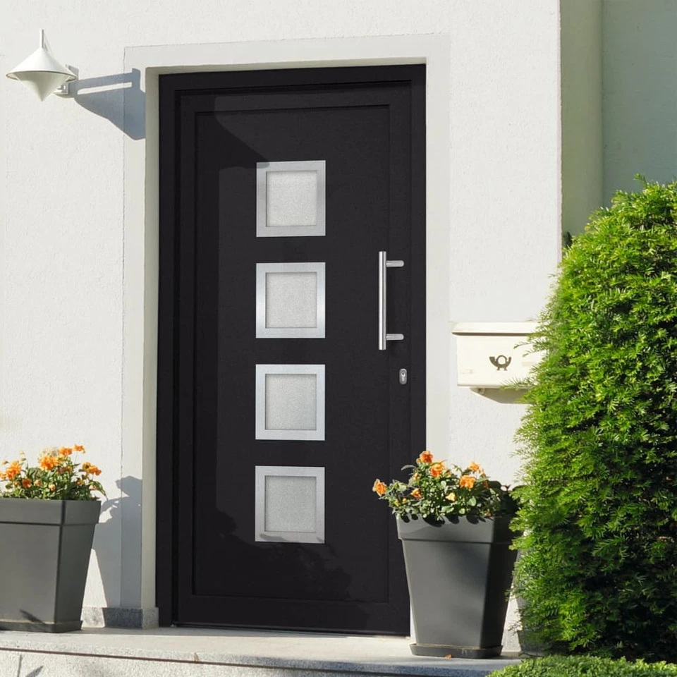 Porte d'Entrée Principale 98x200 cm Maison Sécurité Poignée de Tirage vidaXL - Photo 2/4