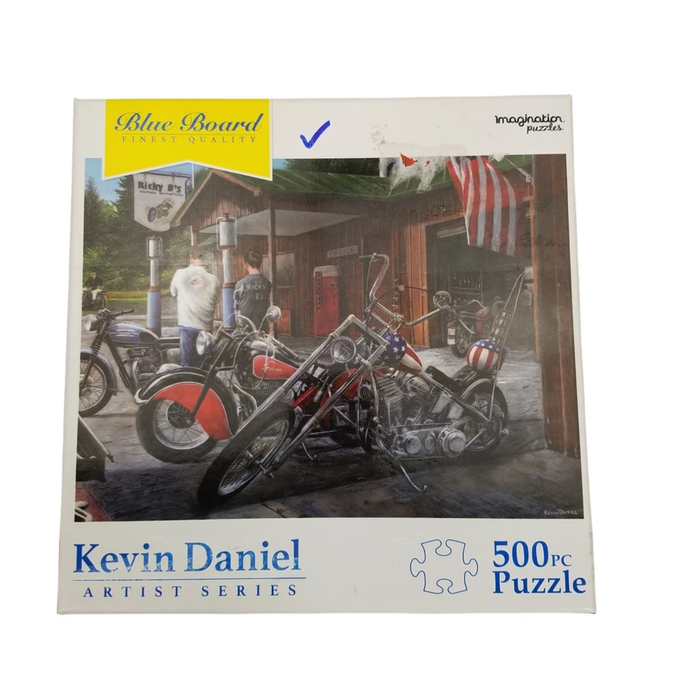 Imagination Puzzles 500 Pieces Kevin Daniel Artist Series Vintage Motorcycles - Image 3 of 4