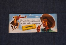 Vtg 1940's Otis Shepard Western Wrigley's Juicy Fruit Gum Lithograph Sign B-1048