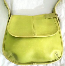 Vtg Rare Old 90s Coach 9034 Flap Ergo Leather Shoulder Bag Lot Green Made In USA