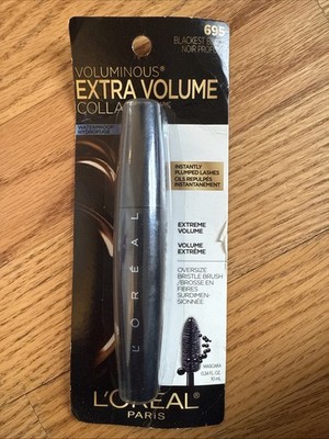 Voluminous Extra-Volume Collagen Waterproof Mascara, Blackest Black, 0.34oz